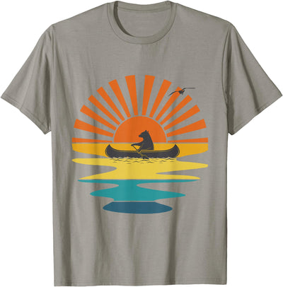Sunset Canoe Bear T-Shirt