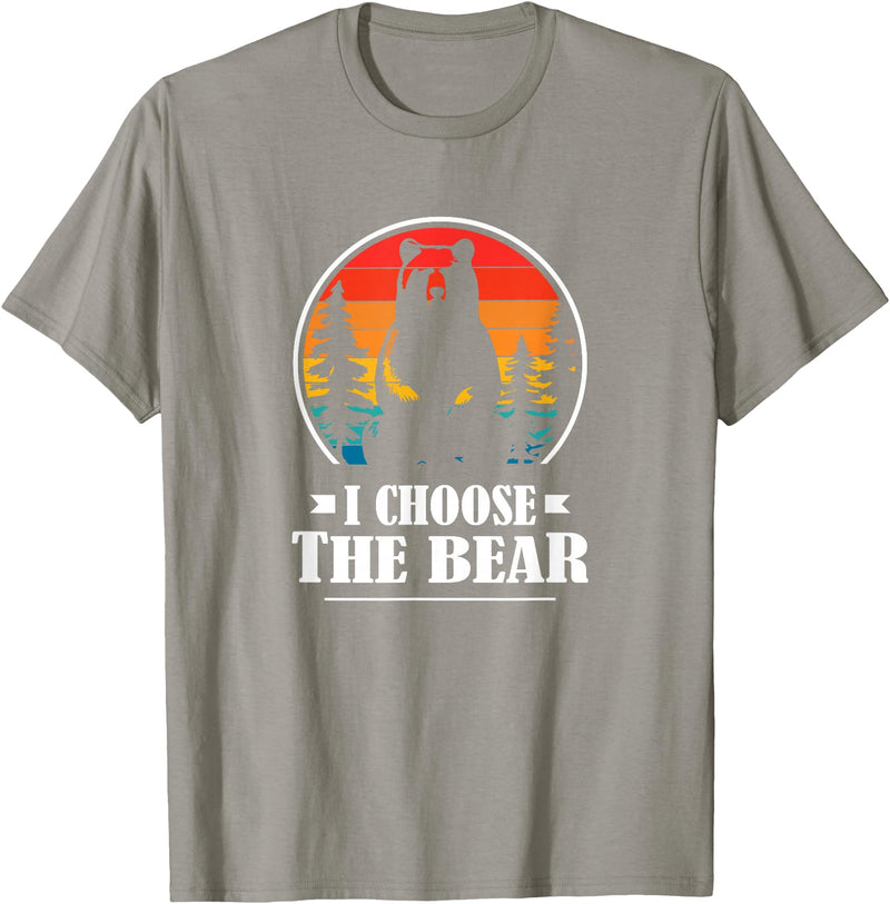 MeToo Angry Radical Feminist Gift Shirts & Hoodies Womens Retro Vintage This Is Why I Choose The Bear T-Shirt - Slate Grey