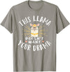 Cute Llama And Alpaca Animal Design Ideas Dieses Lama Wanna dein Drama nicht T-Shirt - Slate Grey
