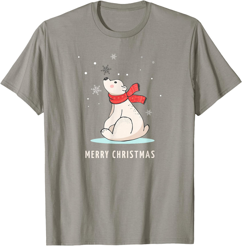 Sassy Southern Charm & Grace Cute Funny & Unique Christmas Polar Bear & Snow T-Shirt Gift T-Shirt - Slate Grey