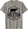 Farm and Holstein Cow for Men and Cattle Clothing Holstein Cattle - Holstein Cow for Farmers T-Shirt - Slate Grey
