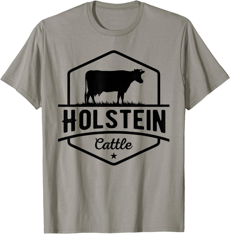Farm and Holstein Cow for Men and Cattle Clothing Holstein Cattle - Holstein Cow for Farmers T-Shirt - Slate Grey