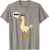 gift creative original father joke humor amusing Chicken - Hen - Fowl - Cow - Funny - Joke - dad Joke T-Shirt - Slate Grey