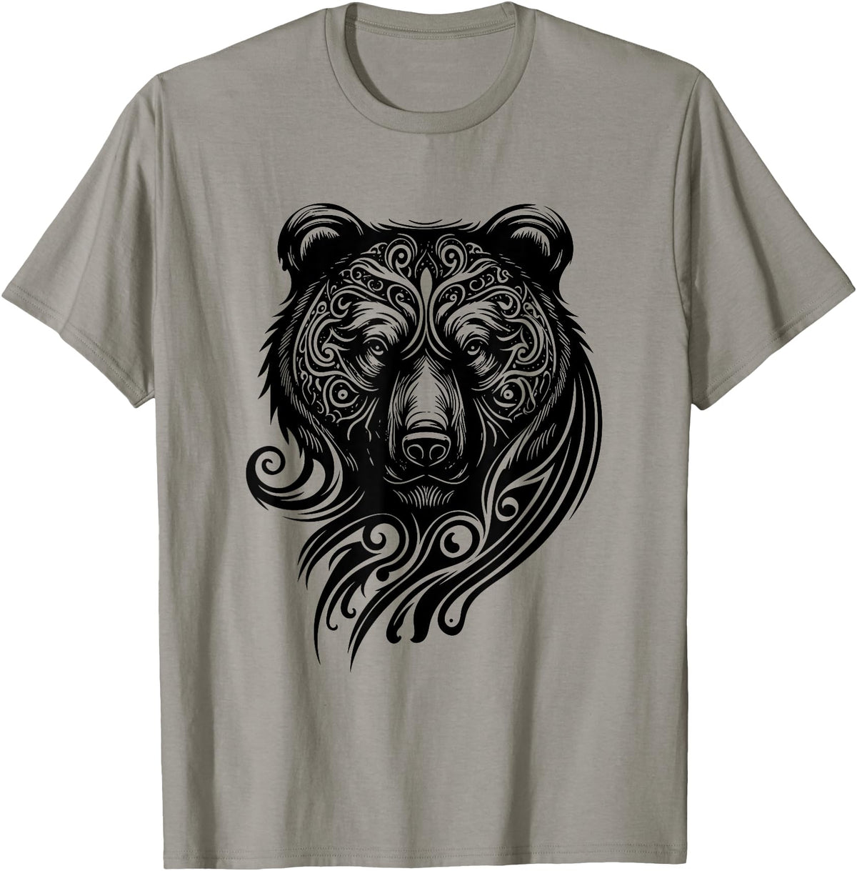 Best Tribal Tattoo Designs I Trends I Born for Art Bear Grizzly Nordic Indian Celtic Mythology Wild Animal Fan T-Shirt - Slate Grey