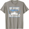 City Designs by Dennex Born in Buffalo T-Shirt - Slate Grey