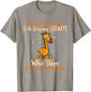My Spirit Animal Is A Grumpy Giraffe Who Slaps Funny T-Shirt - Slate Grey