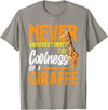 Giraffe Safari Animal Apparel Gifts Never Underestimate The Coolness of A Giraffe Funny T-Shirt - Slate Grey