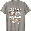 Love Family Matching Sister Of The Birthday Boy Cow Farm 1St Birthday Boy T-Shirt - Slate Grey