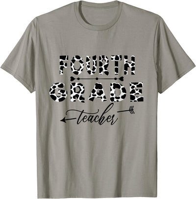 Funny Back to School Teacher Women 2021 22 Cow Print Skin T-Shirt