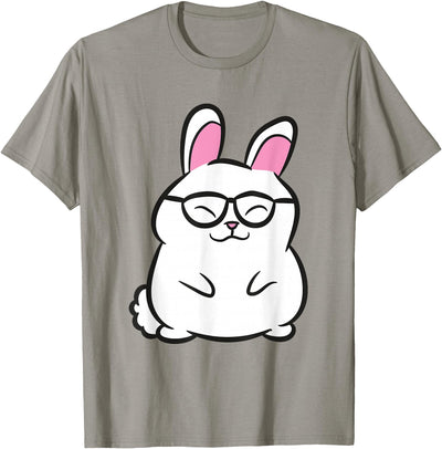 Hipster Bunny in Glasses Graphic T-Shirt