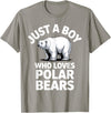 Polar Bear Gift Polar Bear Accessories & Stuff Cute Polar Bear Art for Boys Kids Men Arctic Polar Bear T-Shirt - Slate Grey