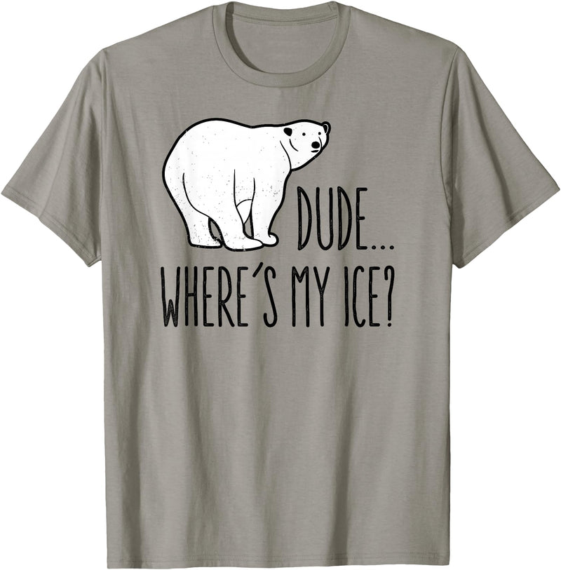 Polar Bears Against Climate Change Climate Change Polar Bear Environmentalist Gift T-Shirt - Slate Grey