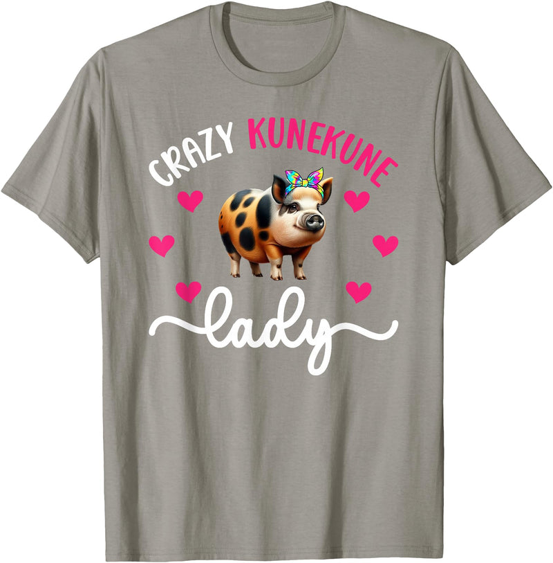 Funny Kunekune Pigs For Kunekune Pig Mom Crazy Kunekune Lady Kunekune Pig Mom Kunekune Pig Lover T-Shirt, Small - Slate Grey