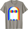 Threadrock Vaporwave Psychedelic Ghost Retro Halloween Techno EDM Unisex Adults Kids T-Shirt - Slate Grey