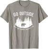 Explore Tees Go Outside Worst Case Scenario A Bear Kills You Explorer Tee T-Shirt - Slate Grey