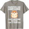 Cute Hamster Design for Men Women Kids Animal Hamster Lover T-Shirt - Slate Grey
