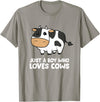 Funny Cow Lover Gifts Just a Boy Who Loves Cows T-Shirt - Slate Grey