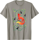Fox Is Hanging Around with Rabbits T-Shirt in Slate Grey