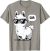 Magical and Funny Llama lover Gifts Alpaca Llama with Sunglasses Sup T-Shirt - Slate Grey