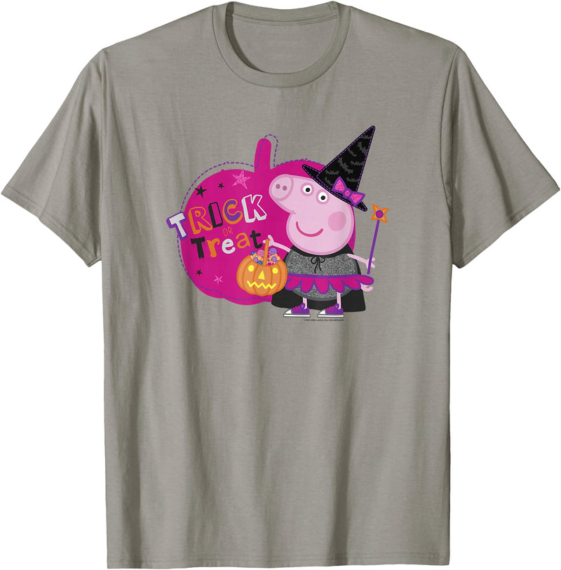 Peppa Pig Halloween Peppa Witch Trick Or Treat T-Shirt - Slate Grey