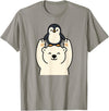 Wild Harmony Friends Co Polar Bear Penguin Friendship Cute Best Friends T-Shirt - Slate Grey