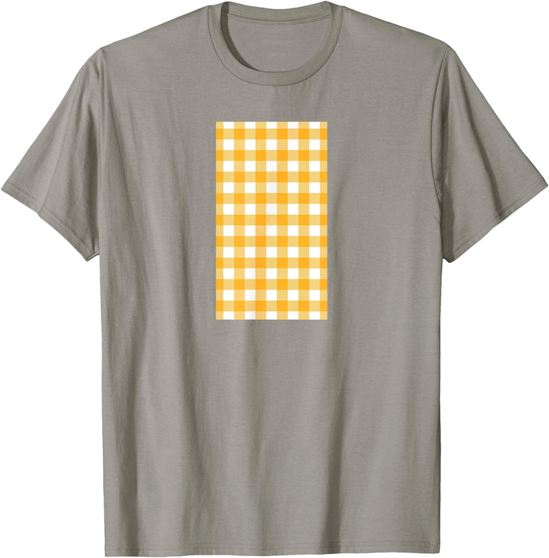 Buffalo Plaid and Checkered Squares Yellow Checkered Square Buffalo Plaid T-Shirt - Slate Grey