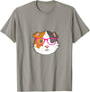 Hipster Animal Merch Co Cute Hipster Guinea Pig Hamster In Pink Eye Glasses Gift T-Shirt - Slate Grey