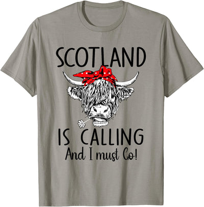 Scotland Highland Cow Farm Cow Girls Boys Scotland T-Shirt