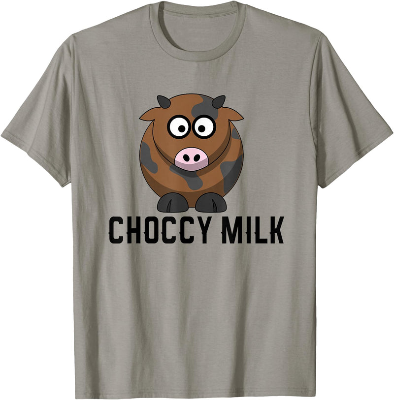 Funny Choccy Milk Chocolate Cow Novelty Shirts Funny Choccy Chocolate Milk Novelty T-Shirt T-Shirt - Slate Grey