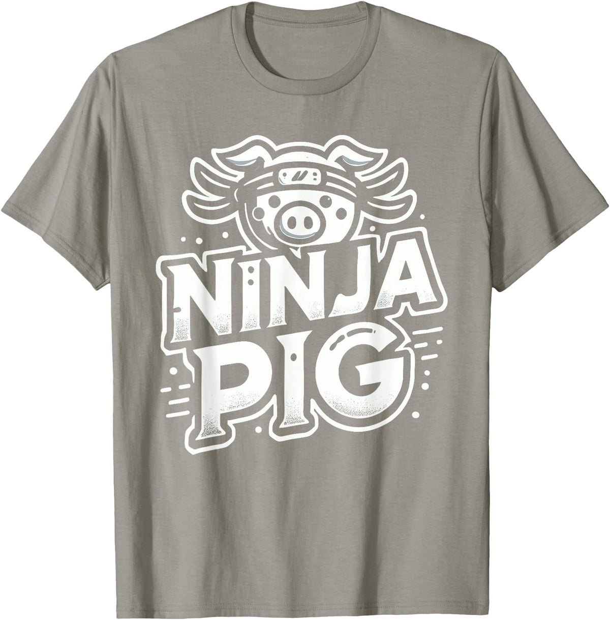 PIG Designs By ShirtZilla Ninja PIG T-Shirt PIG Ninja T-Shirt - Slate Grey