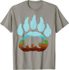 Big Bear Grizzly Paw Gift Design Big Texas Bear Claw Gift Design Idea For Bear Fans T-Shirt - Slate Grey