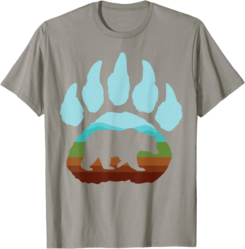 Big Bear Grizzly Paw Gift Design Big Texas Bear Claw Gift Design Idea For Bear Fans T-Shirt - Slate Grey