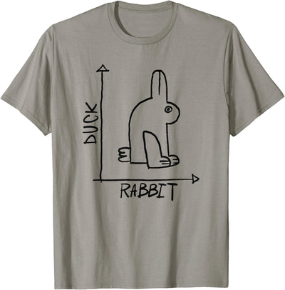 Duck Rabbit Illusion Line Drawing T-Shirt