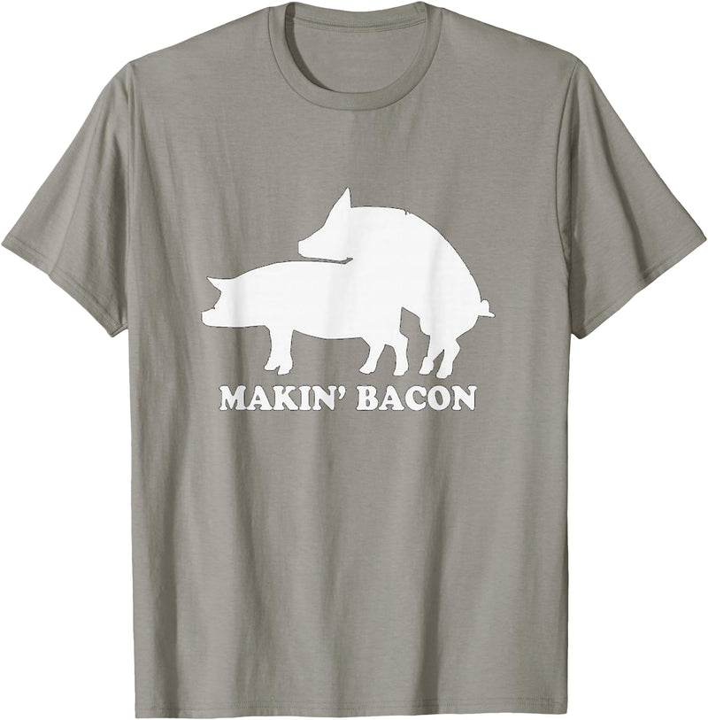 Chris T-Shirt makin bacon t-shirt pork bacon shirt pigs T-Shirt - Slate Grey