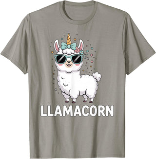 Funny Llamacorn Lover Llama Design Llamacorn Funny Llama Unicorn For Girls Kids Lover Llamacorn T-Shirt - Slate Grey