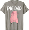 Best Pig Hog Livestock Barn Farming Accessories Cool Pig Gift For Dad Father Swine Boar Piggy Farm Animal T-Shirt - Slate Grey