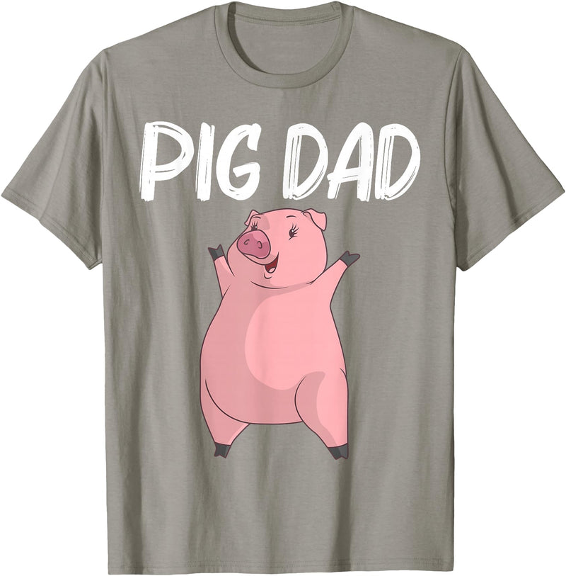 Best Pig Hog Livestock Barn Farming Accessories Cool Pig Gift For Dad Father Swine Boar Piggy Farm Animal T-Shirt - Slate Grey
