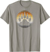 TeePanic LGBTQ Vintage Distressed Gay Bear Pride Claw Silhouette Horizon T-Shirt - Slate Grey