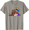 Free Hug LGBT Gay Transgender Pride Support Gift Bear Mom Free Hug LGBT Gay Transgender Pride Accepting Shirt T-Shirt - Slate Grey
