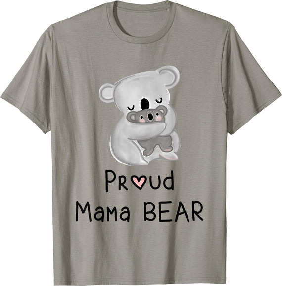 Koalaslifestyle Cute Koala Mama Bear and Baby, Mothers Day Gifts T-Shirt - Slate Grey