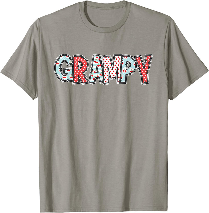Retro Cherry Matching Family Tees Boho Cherry Grandpa Grampy Halloween Costume T-Shirt - Slate Grey