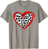 Cow Pattern Clothing for Cow Lover Heart Cow Print T-Shirt - Slate Grey