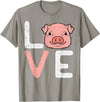 Pig Lover Shirts For Men Women Kids Love Pig Cute Hog Farmer Swine Farm Animal Women Kids Men T-Shirt - Slate Grey