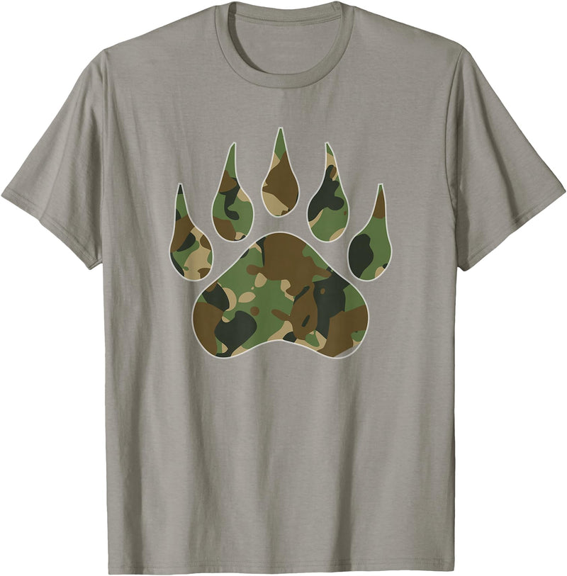Camo Lover Camo Bear Claw Camouflage for Men Women T-Shirt - Slate Grey