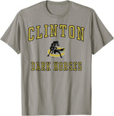 Official High School Fan Gear Clinton High School Dark Horses T-Shirt - Slate Grey