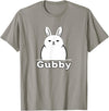 Gubby Rabbit Anime Funny Character Cute Grumpy Bunny T-Shirt in Slate Grey