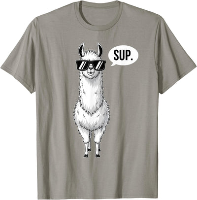 Funny Llama lover Co Alpaca Llama with Sunglasses Sup T-Shirt