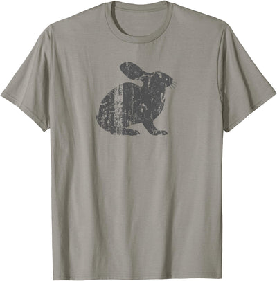 Distressed Vintage Rabbit Silhouette T-Shirt