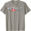 ETHRLO cow im one birthday decorations Shirts Nana Cow Print Cowboy Animal Pattern Farmer Cow Nana T-Shirt - Slate Grey