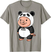 Pig In Panda Costume Kawaii Design Kawaii Pig In Panda Costume for Girls kids Pig Lover T-Shirt - Slate Grey